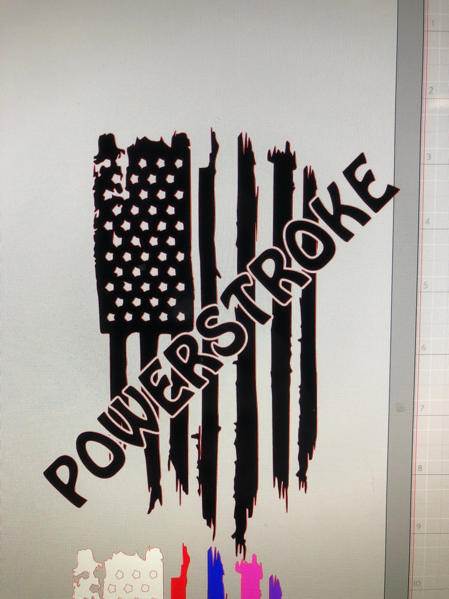 Powerstroke distressed flag