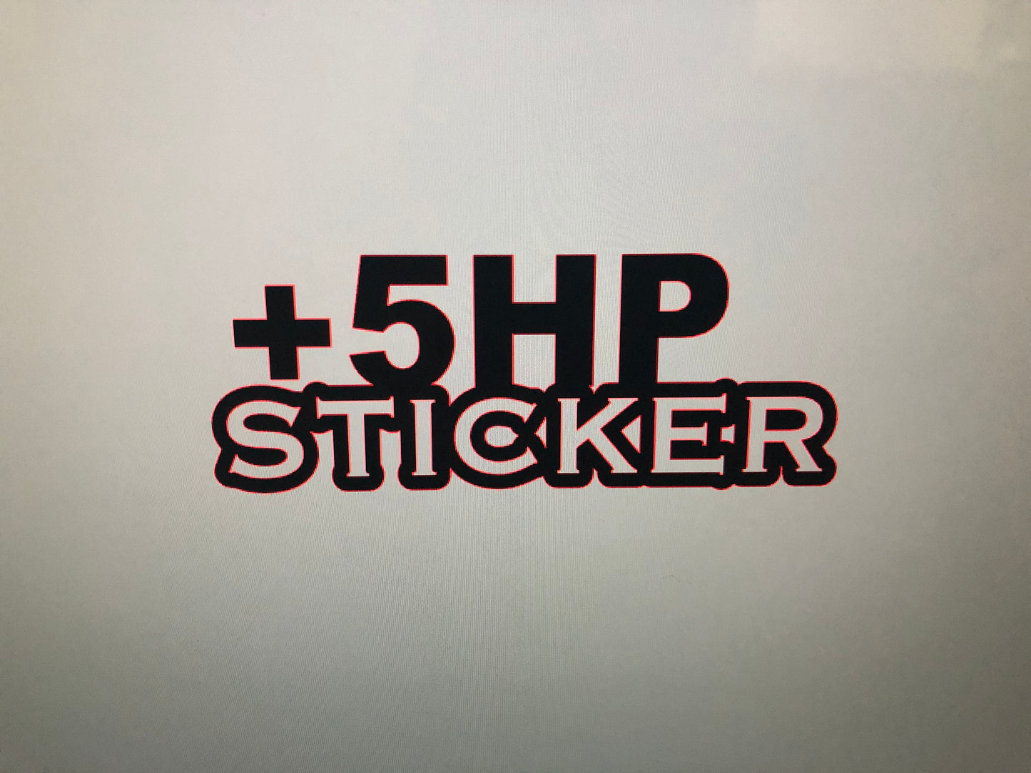 +5 HP Sticker – Because Every Bit of Horsepower Counts!