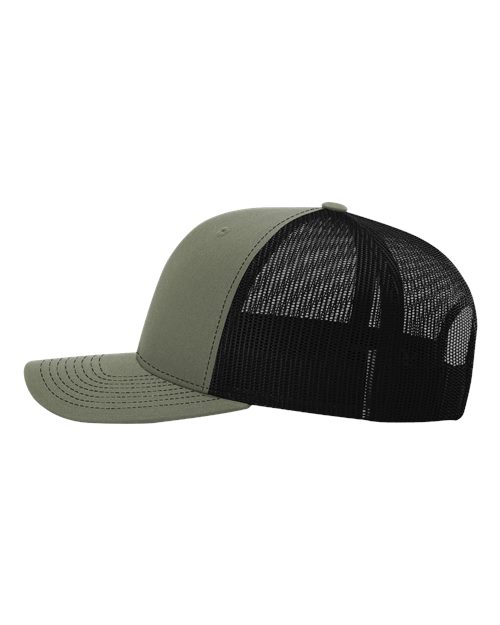 47 American Flag Stainless/Black/Red Acrylic Patch Hat – Richardson 112 Trucker