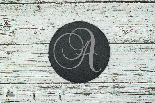 Elevate Your Home Decor with Custom Monogrammed Slate Coasters – Laser Engraved Elegance!